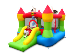 Детский надувной Батут с горкой HAPPY HOP 9917