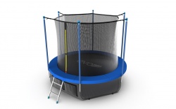 Батут EVO JUMP Internal 8ft (Sky). с внутр. сеткой и лестницей + нижняя сеть