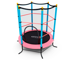 Батут детский DFC SMRKIDS 55" с сеткой, PINK 140см