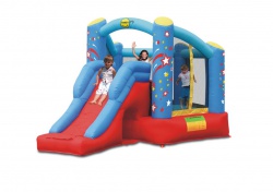 Детский надувной Батут Фейерверк с горкой HAPPY HOP 9136