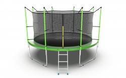 Батут EVO JUMP Internal 12ft зеленый с внутр. сеткой и лестницей