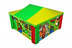 Детский лабиринт "Остров приключений с крышей"