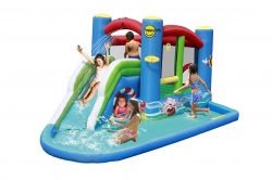 Надувной батут с горкой "Всплеск" HAPPY HOP 9381