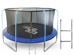 Батут спортивный Start Line Fitness  12 футов с внутренней сеткой и лестницей