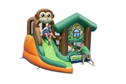 Детский Надувной Батут с горкой HAPPY HOP "Мартышка" 9471