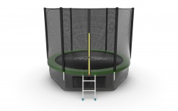 Батут EVO JUMP External 10ft зеленый с внеш. сеткой и лестницей + нижняя сеть