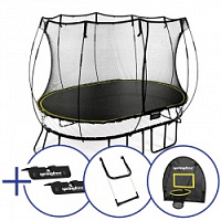 Комплект Батут беспружинный овальный SPRINGFREE O92 Лестница, Крепеж и Баскетбольное кольцо