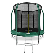 Спортивный батут премиум 8FT с внутренней сеткой и лестницей (Dark green) ARLAND