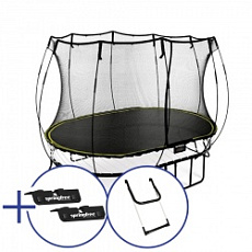 Комплект Батут беспружинный овальный SPRINGFREE O92 Лестница, Крепеж