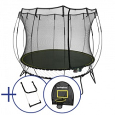 Батут беспружинный круглый SpringFree R54 + лестница и баскетбольное кольцо