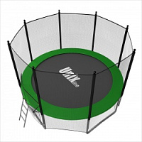 Дачный Пружинный Батут UNIX 10 FT С с внеш. СЕТКОЙ И ЛЕСТНИЦЕЙ GREEN