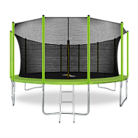 Спортивный батут ARLAND 16FT с внутренней сеткой и лестницей (Light green)
