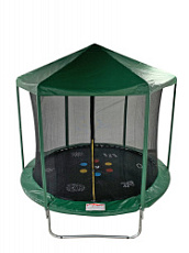 Батут для улицы 6FT 1,83м SportElite HOME с принтом, защитной сеткой и крышей арт. FR-30-6FT