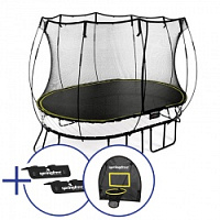 Комплект Батут беспружинный овальный SPRINGFREE O77 Крепеж и Баскетбольное кольцо