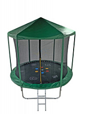 Батут для улицы 8FT 2,44м SportElite HOME с принтом, защитной сеткой и крышей арт. FR-30-8FT