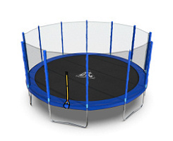 Батут DFC Trampoline Fitness 16ft наружн.сетка, синий (488см)