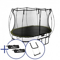 Комплект Батут беспружинный овальный SPRINGFREE O77 Лестница, Крепеж